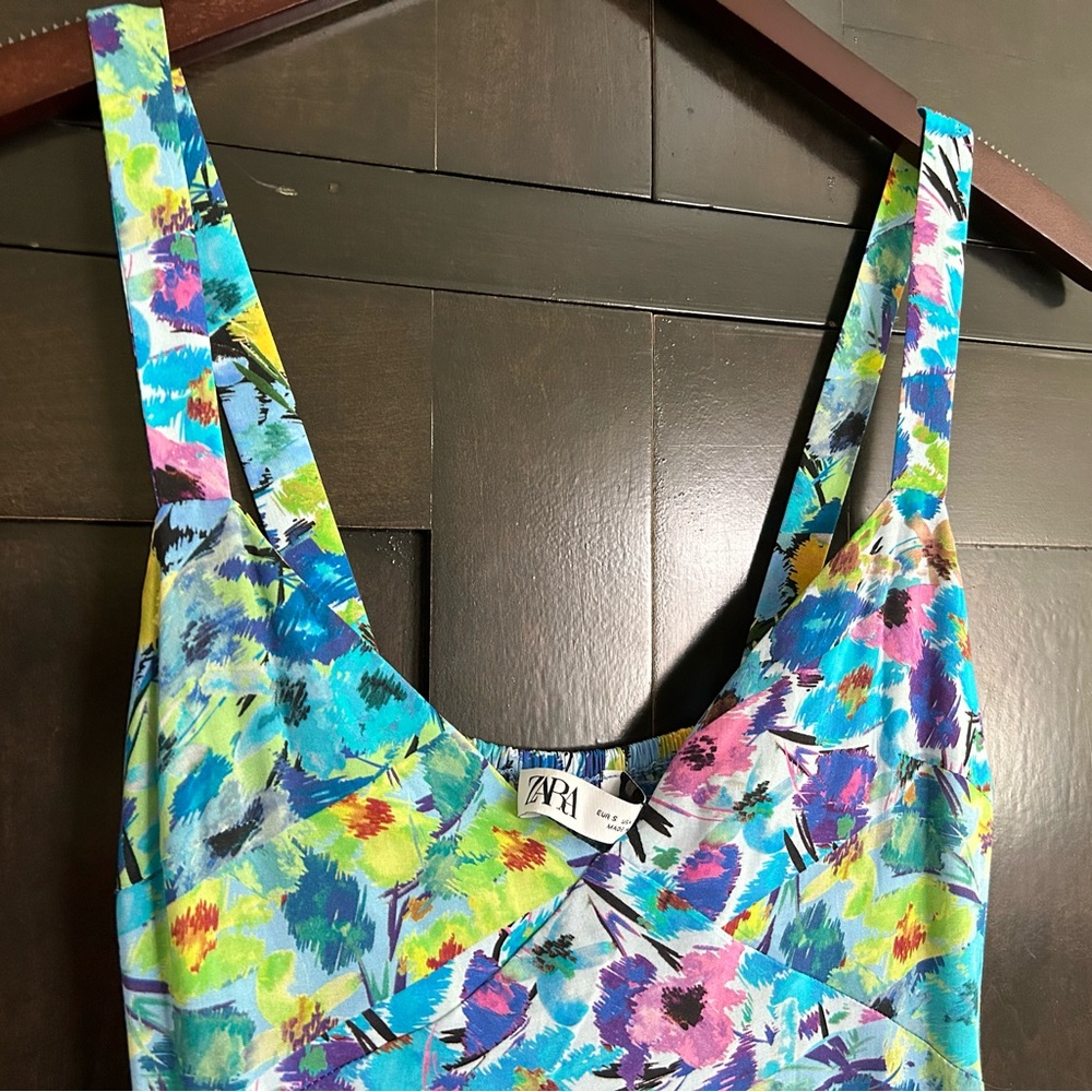 Zara NWT floral slip dress size small